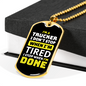 Truckers Don'T Stop Dog Tag Stainless Steel or 18k Gold 24" Chain-Express Your Love Gifts