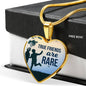 True Friends Are RAre Stainless Steel or 18k Gold Heart Pendant Necklace 18-22"-Express Your Love Gifts