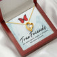 True Friends Forever Necklace w Message Card-Express Your Love Gifts