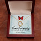 True Friends Forever Necklace w Message Card-Express Your Love Gifts