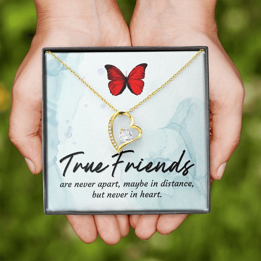True Friends Forever Necklace w Message Card-Express Your Love Gifts