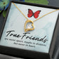 True Friends Forever Necklace w Message Card-Express Your Love Gifts