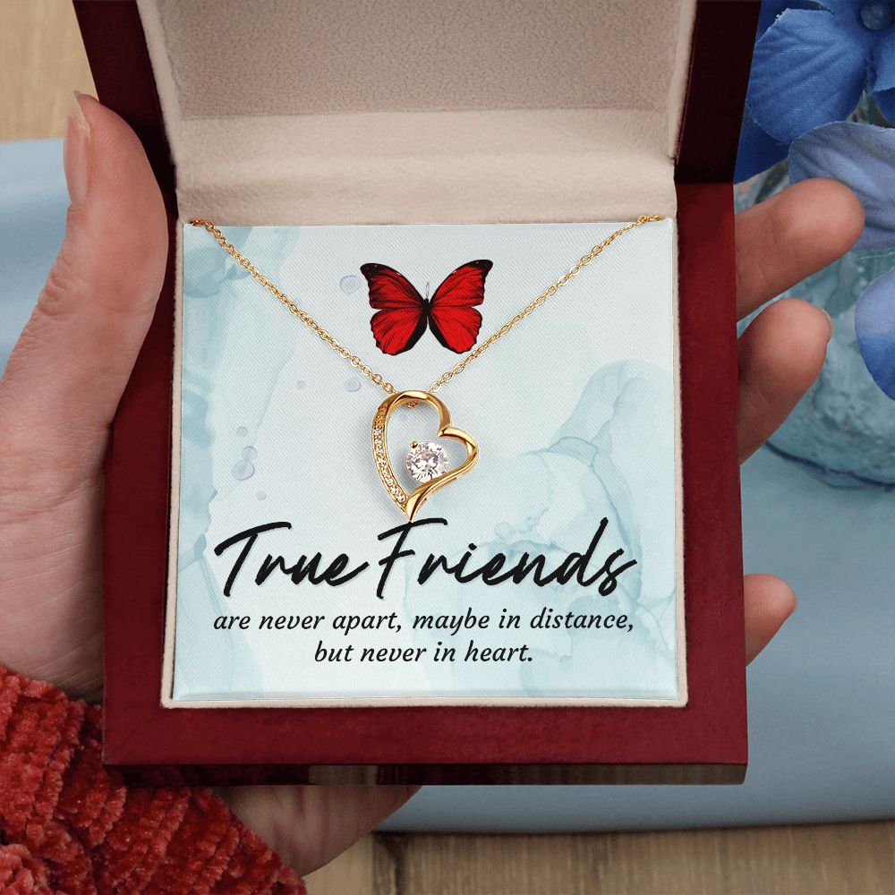 True Friends Forever Necklace w Message Card-Express Your Love Gifts