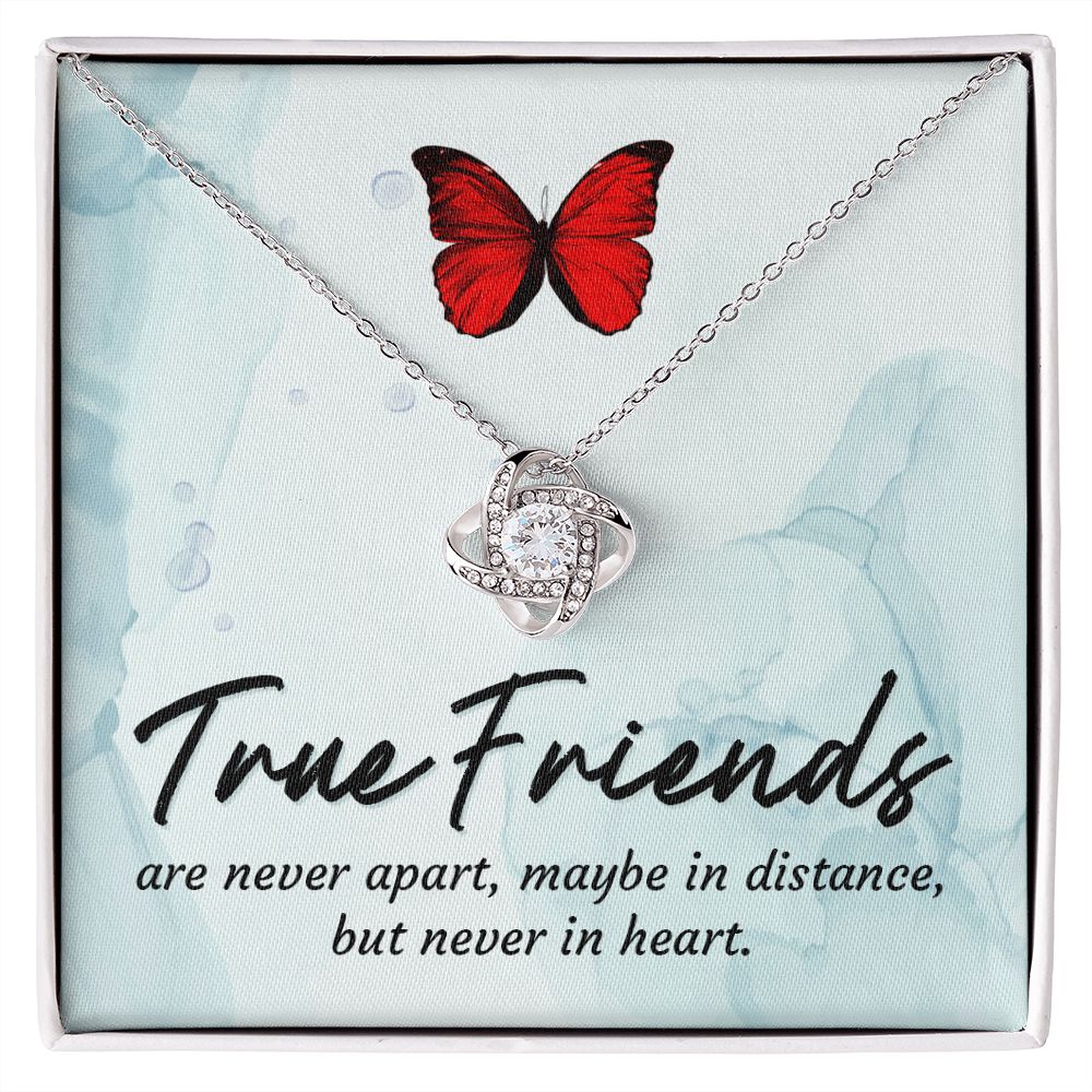 True Friends Infinity Knot Necklace Message Card-Express Your Love Gifts