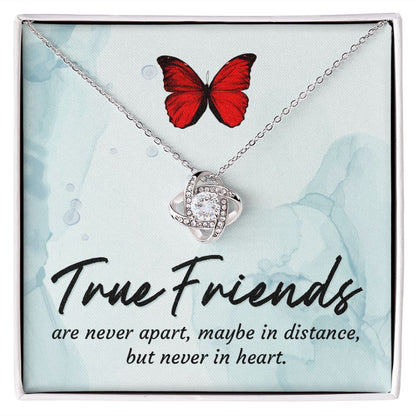 True Friends Infinity Knot Necklace Message Card-Express Your Love Gifts