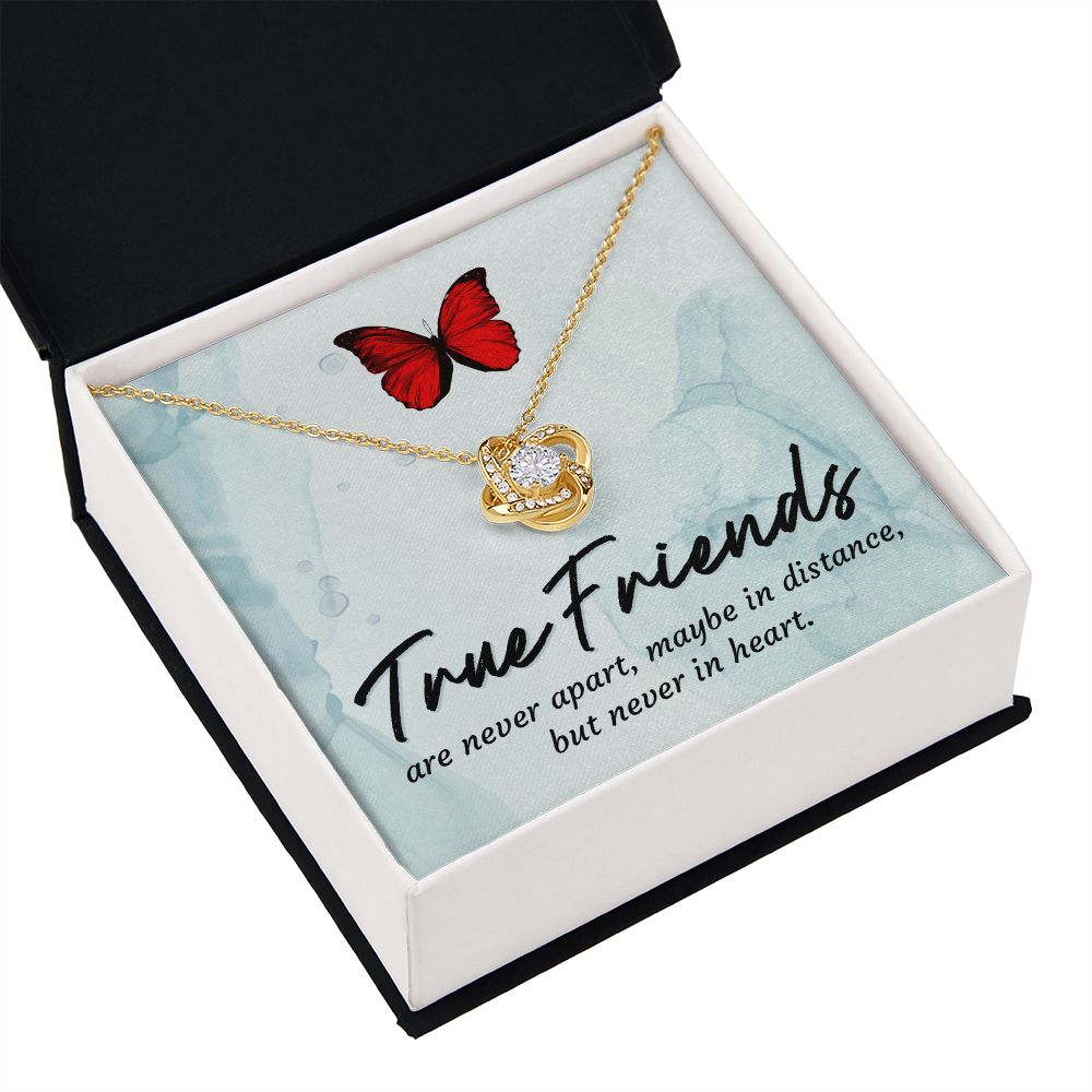 True Friends Infinity Knot Necklace Message Card-Express Your Love Gifts