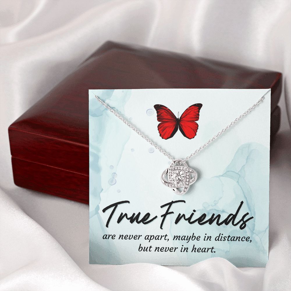 True Friends Infinity Knot Necklace Message Card-Express Your Love Gifts