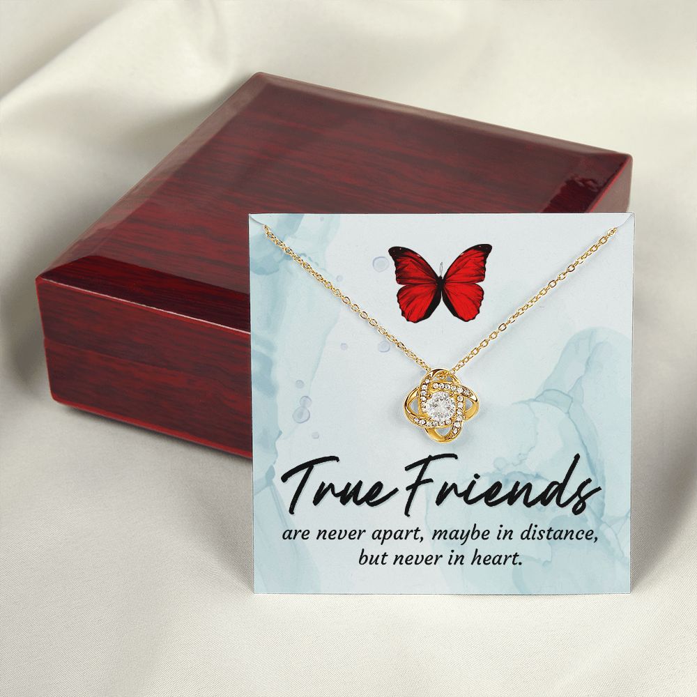 True Friends Infinity Knot Necklace Message Card-Express Your Love Gifts