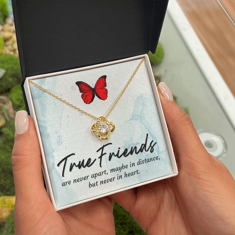 True Friends Infinity Knot Necklace Message Card-Express Your Love Gifts