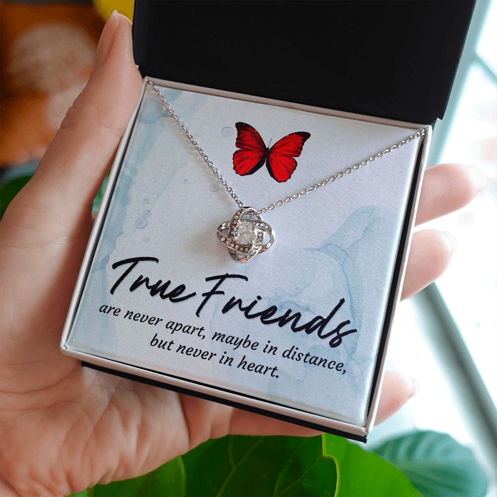 True Friends Infinity Knot Necklace Message Card-Express Your Love Gifts