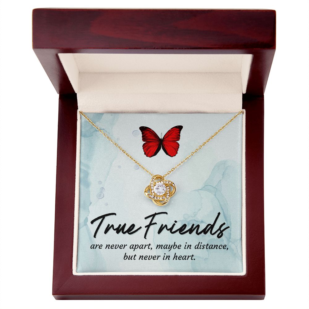 True Friends Infinity Knot Necklace Message Card-Express Your Love Gifts