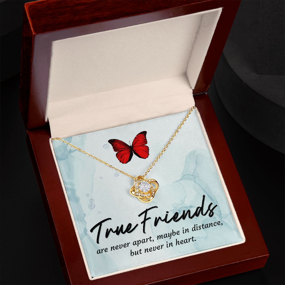 True Friends Infinity Knot Necklace Message Card-Express Your Love Gifts