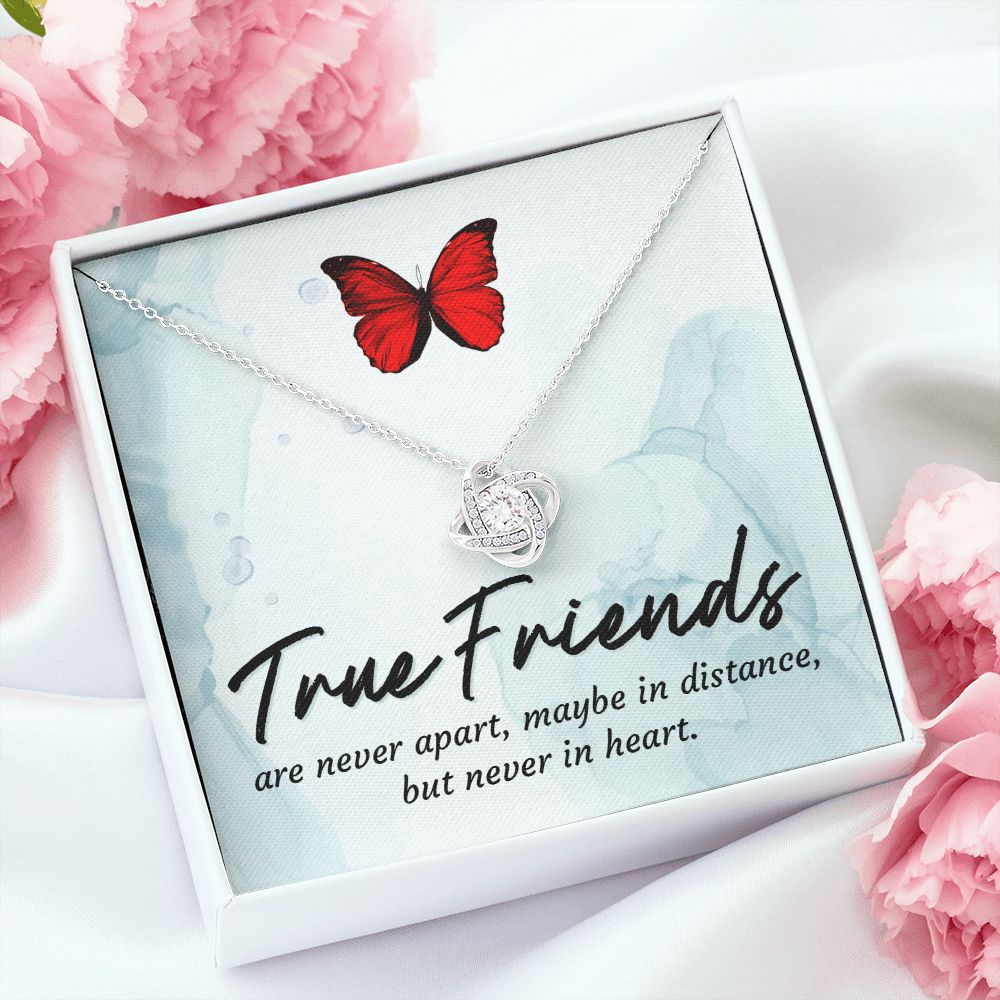 True Friends Infinity Knot Necklace Message Card-Express Your Love Gifts
