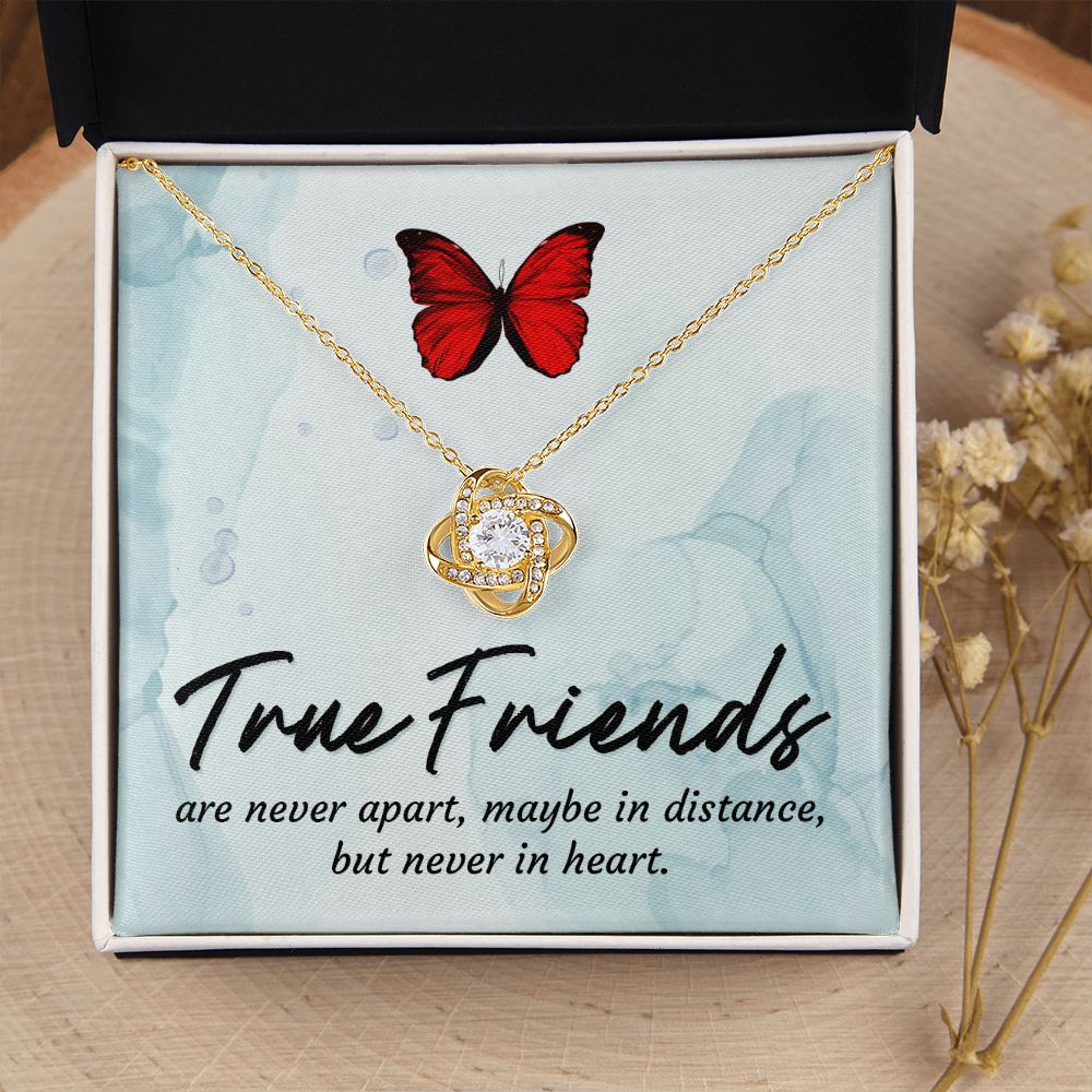 True Friends Infinity Knot Necklace Message Card-Express Your Love Gifts