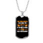 True Gospel Self Denial Christian Necklace Stainless Steel or 18k Gold Dog Tag 24" Chain-Express Your Love Gifts