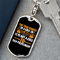 True Gospel Self-Denial Keychain Stainless Steel or 18k Gold Dog Tag Keyring-Express Your Love Gifts