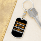 True Gospel Self-Denial Keychain Stainless Steel or 18k Gold Dog Tag Keyring-Express Your Love Gifts