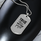 True Love Has Four Paws Necklace Stainless Steel or 18k Gold Dog Tag 24" Chain-Express Your Love Gifts