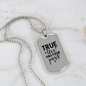 True Love Has Four Paws Necklace Stainless Steel or 18k Gold Dog Tag 24" Chain-Express Your Love Gifts