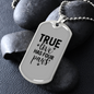 True Love Has Four Paws Necklace Stainless Steel or 18k Gold Dog Tag 24" Chain-Express Your Love Gifts