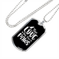 True Love Has Four Paws White Necklace Stainless Steel or 18k Gold Dog Tag 24" Chain-Express Your Love Gifts