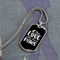 True Love Has Four Paws White Necklace Stainless Steel or 18k Gold Dog Tag 24" Chain-Express Your Love Gifts