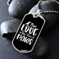 True Love Has Four Paws White Necklace Stainless Steel or 18k Gold Dog Tag 24" Chain-Express Your Love Gifts