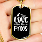 True Love Has Four Paws White Necklace Stainless Steel or 18k Gold Dog Tag 24" Chain-Express Your Love Gifts