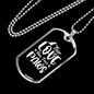 True Love Has Four Paws White Necklace Stainless Steel or 18k Gold Dog Tag 24" Chain-Express Your Love Gifts