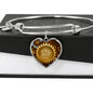 True Love Heart Bangle Stainless Steel or 18k Gold 18-22"-Express Your Love Gifts