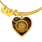 True Love Heart Bangle Stainless Steel or 18k Gold 18-22"-Express Your Love Gifts