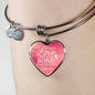 True Love Is Forever In Our Hearts Heart Bangle Stainless Steel or 18k Gold 18-22"-Express Your Love Gifts