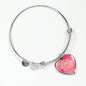 True Love Is Forever In Our Hearts Heart Bangle Stainless Steel or 18k Gold 18-22"-Express Your Love Gifts