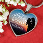 True Love Is The Bond Forever In Our Heart Necklace Stainless Steel or 18k Gold Heart Pendant 18-22"-Express Your Love Gifts