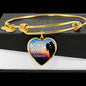 True Love Is The Bond Forever In Our Hearts Heart Bangle Stainless Steel or 18k Gold 18-22"-Express Your Love Gifts