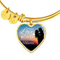 True Love Is The Bond Forever In Our Hearts Heart Bangle Stainless Steel or 18k Gold 18-22"-Express Your Love Gifts