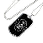 True Queen Skull Dog Tag Stainless Steel or 18k Gold 24" Chain-Express Your Love Gifts
