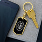 True Queen Skull Keychain Dog Tag Stainless Steel or 18k Gold-Express Your Love Gifts