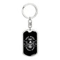 True Queen Skull Keychain Dog Tag Stainless Steel or 18k Gold-Express Your Love Gifts