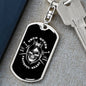 True Queen Skull Keychain Dog Tag Stainless Steel or 18k Gold-Express Your Love Gifts