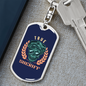 True Sheriff Keychain Stainless Steel or 18k Gold Dog Tag Keyring-Express Your Love Gifts
