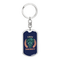 True Sheriff Keychain Stainless Steel or 18k Gold Dog Tag Keyring-Express Your Love Gifts