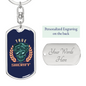 True Sheriff Keychain Stainless Steel or 18k Gold Dog Tag Keyring-Express Your Love Gifts
