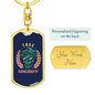 True Sheriff Keychain Stainless Steel or 18k Gold Dog Tag Keyring-Express Your Love Gifts