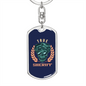 True Sheriff Keychain Stainless Steel or 18k Gold Dog Tag Keyring-Express Your Love Gifts