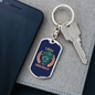 True Sheriff Keychain Stainless Steel or 18k Gold Dog Tag Keyring-Express Your Love Gifts
