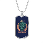 True Sheriff Necklace Stainless Steel or 18k Gold Dog Tag 24"-Express Your Love Gifts