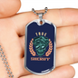 True Sheriff Necklace Stainless Steel or 18k Gold Dog Tag 24"-Express Your Love Gifts
