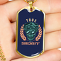 True Sheriff Necklace Stainless Steel or 18k Gold Dog Tag 24"-Express Your Love Gifts