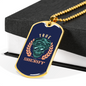 True Sheriff Necklace Stainless Steel or 18k Gold Dog Tag 24"-Express Your Love Gifts